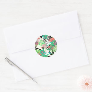 Floral Paradise II Ronde Sticker