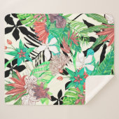 Floral Paradise II Sherpa Deken (Voorkant (horizontaal))