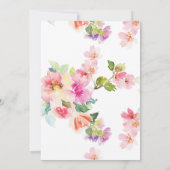 Floral Paris Tour Eiffel Invitation de douche nupt (Dos)