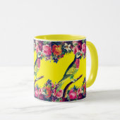 Floral  Parrot Mok (Voorkant rechts)