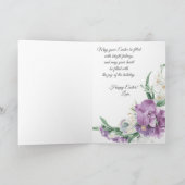 Floral Pasen Feestdagen Kaart (Binnen)