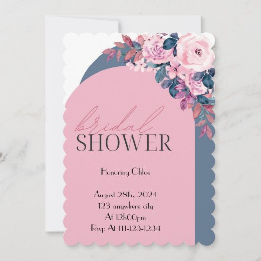 FLORAL PASTEL COLORS BRIDAL SHOWER INVITATION (Devant)
