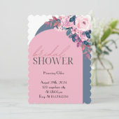 FLORAL PASTEL COLORS BRIDAL SHOWER INVITATION (Debout devant)
