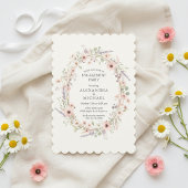 Floral Pastel Engagement Party Invitation