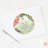 Floral Pastel Green Produit Étiquettes Initiales L (Enveloppe)