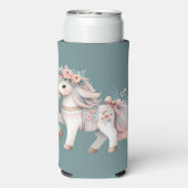Floral Pastel Horse Fantasy Illustratie (Seltzer Achterkant)