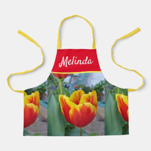 Floral Pastel Tulp Pink Bee Apron Schort