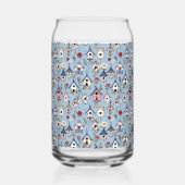 Floral Patchwork Birdhouses & Sky Blue Background (Verso)