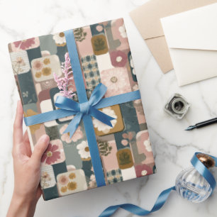 Floral Patchwork Patroon inpakpapier