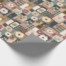 Floral Patchwork Patroon inpakpapier