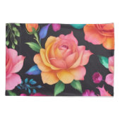 Floral Patern Roos Kussensloop (Achterkant)