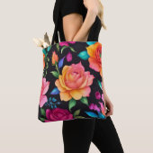 Floral Patern Roos Tas (Dichtbij)