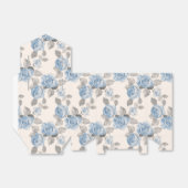 Floral patroon. blauwe rozen bedankdoosjes (Uitgevouwen)