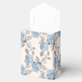 Floral patroon. blauwe rozen bedankdoosjes (Geopend)