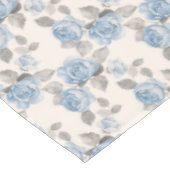Floral patroon.  blauwe rozen tafelkleed (Gekanteld)
