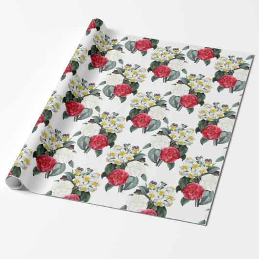 Floral patroon Cadeaupapier (Uitgerold)