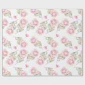 Floral patroon cadeaupapier (Vlak)