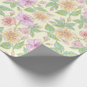 Floral patroon cadeaupapier (Hoek)