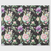 Floral patroon cadeaupapier (Vlak)