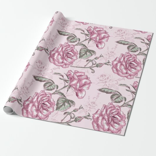  Floral patroon Cadeaupapier (Uitgerold)