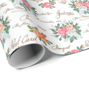 Floral patroon cadeaupapier