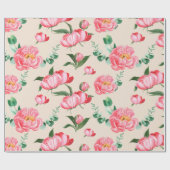 Floral patroon cadeaupapier (Vlak)