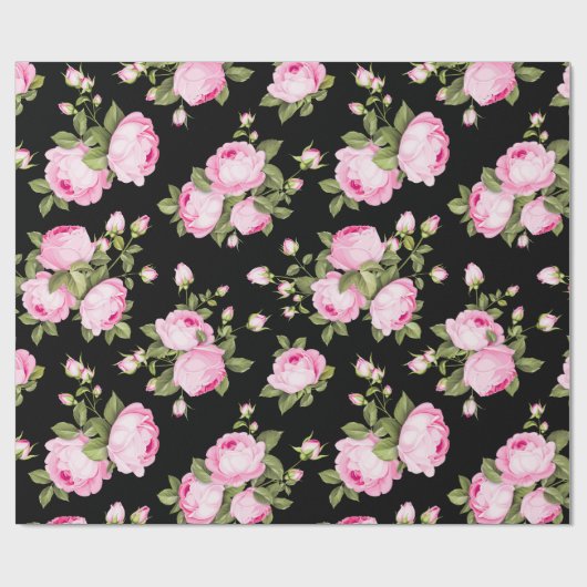 Floral patroon cadeaupapier (Vlak)