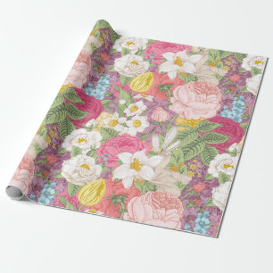 Floral patroon Cadeaupapier