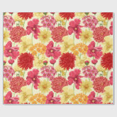 Floral patroon cadeaupapier (Vlak)