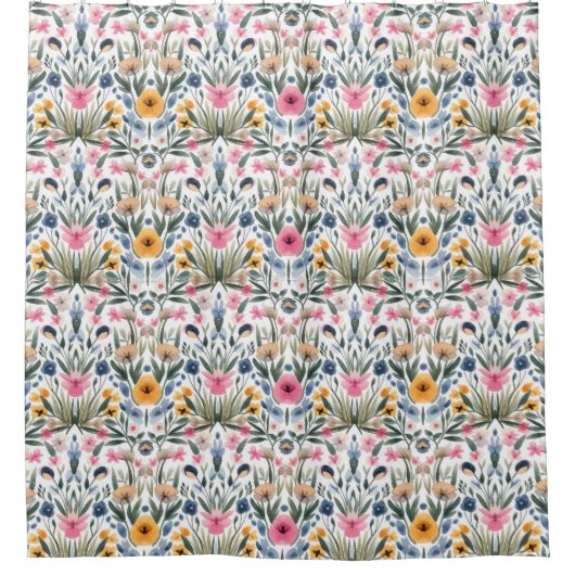 Floral patroon douchegordijn (Voorkant)