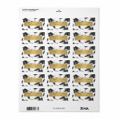 floral patroon etiket (Full Sheet)