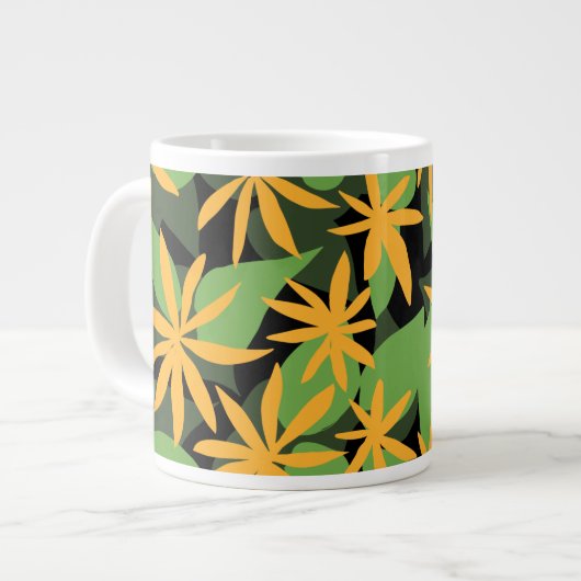 Floral patroon extra grote beker (Voorkant links)