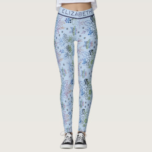 Floral patroon grote bloesem met gepersonaliseerde leggings