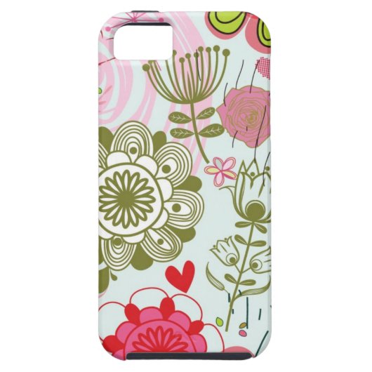 Floral patroon in retro-stijl 2 Case-Mate iPhone case (Achterkant)