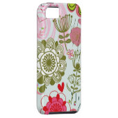 Floral patroon in retro-stijl 2 Case-Mate iPhone case (Back/Rechts)