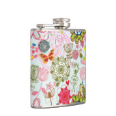 Floral patroon in retro-stijl 2 heupfles (Rechts)