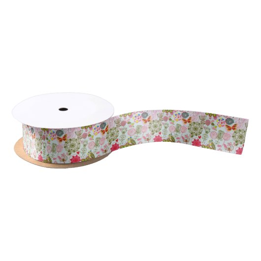 Floral patroon in retro-stijl 2 lint (Spoel)