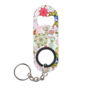 Floral patroon in retro-stijl 2 mini flessenopener