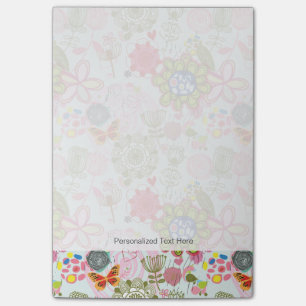 Floral patroon in retro-stijl 2 post-it® notes