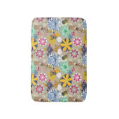 Floral patroon in retro-stijl 3 badmat (Voorkant Verticaal)