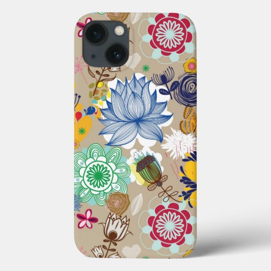 Floral patroon in retro-stijl 3 Case-Mate iPhone case (Achterkant)