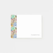 Floral patroon in retro-stijl 3 post-it® notes (Voorkant)