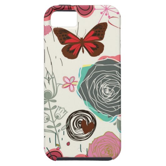 Floral patroon in retro-stijl 5 Case-Mate iPhone case (Achterkant)