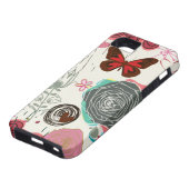 Floral patroon in retro-stijl 5 Case-Mate iPhone case (Onderkant)