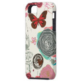 Floral patroon in retro-stijl 5 Case-Mate iPhone case (Achterkant Links)