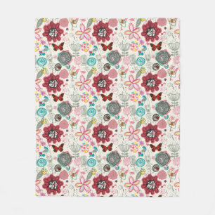 Floral patroon in retro-stijl 5 fleece deken
