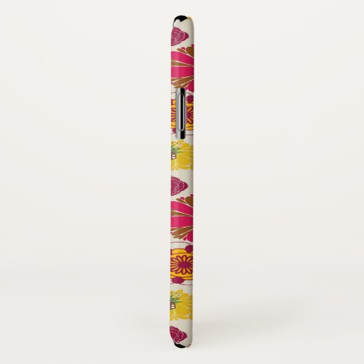 Floral patroon in retro-stijl Case-Mate iPhone case (Achterkant / rechts)