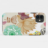 Floral patroon in retro-stijl Case-Mate iPhone case (Achterkant (horizontaal))