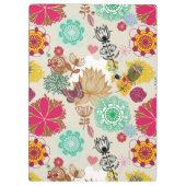 Floral patroon in retro-stijl klembord (Achterkant)