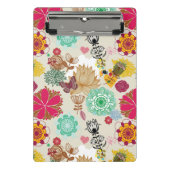 Floral patroon in retro-stijl mini klembord (Voorkant)